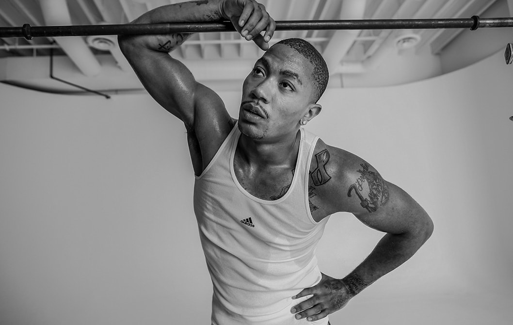 derrick rose black and white