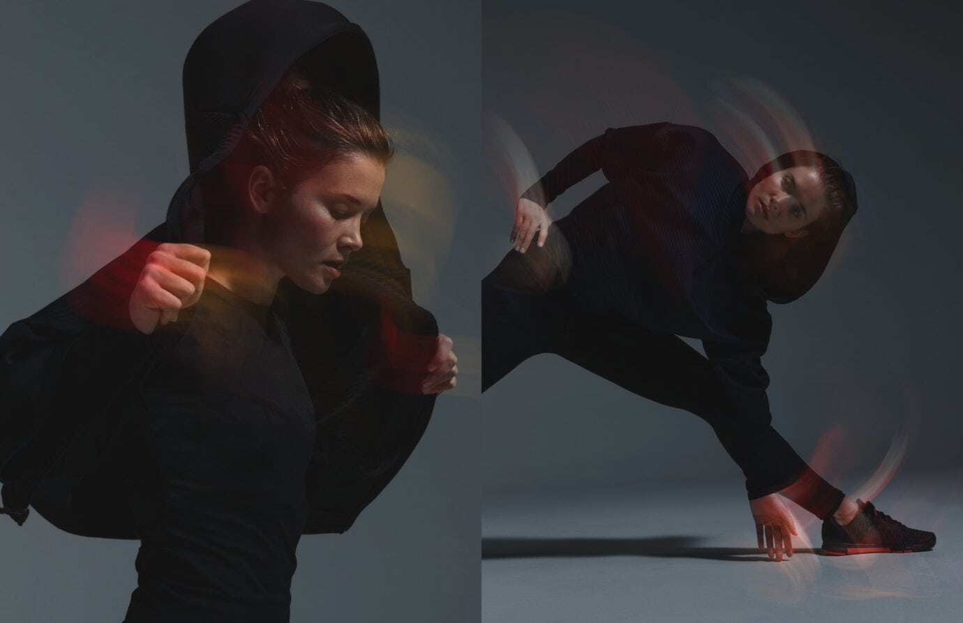 Reebok Outerwear apparel motion blur photography_02