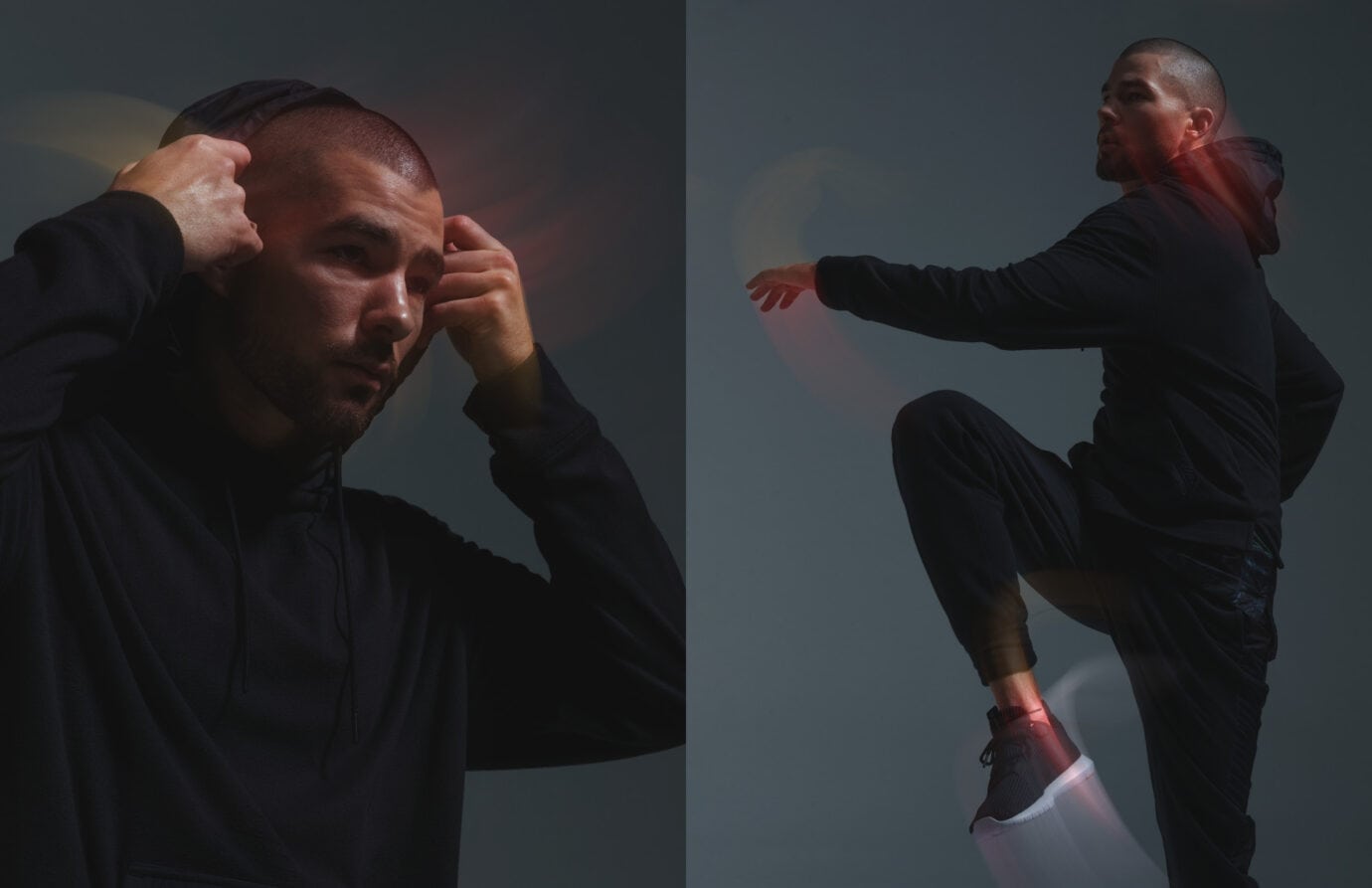 Reebok Outerwear apparel motion blur photography_08